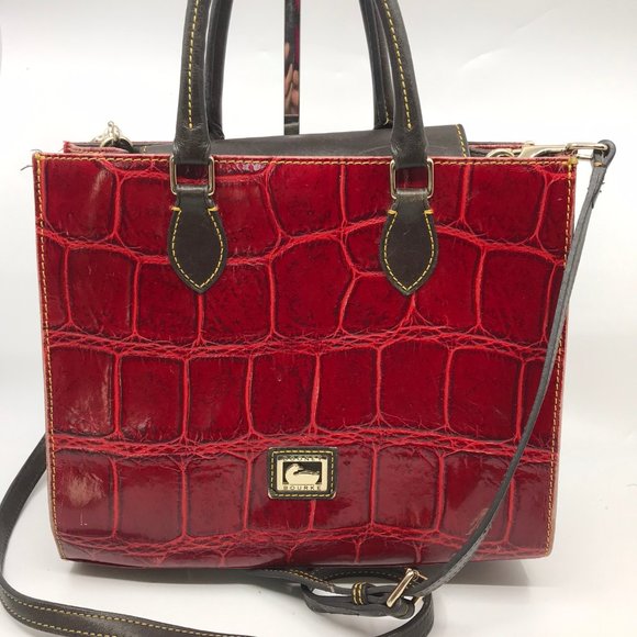 Dooney & Bourke Red Large Leather Crossbody Bag - Picture 10 of 10